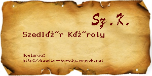 Szedlár Károly névjegykártya